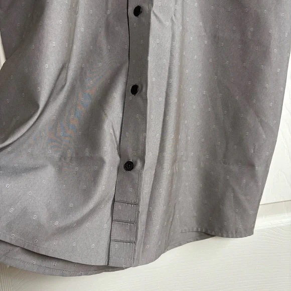 FLYLOW Shirt Men's XL Anderson Gray Button Down Short Sleeve Performance Outdoor - Picture 5 of 10